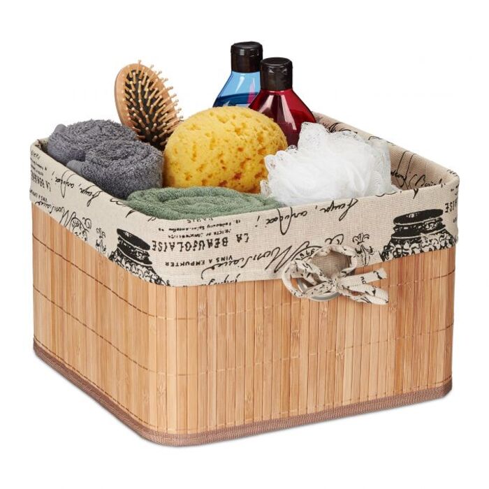 Relaxdays Bamboo Storage Basket