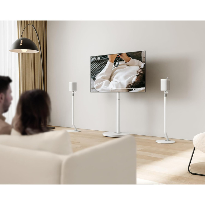 Підставка для колонок FITUEYES Design, металева, регульована по висоті, 2 шт, білий колір