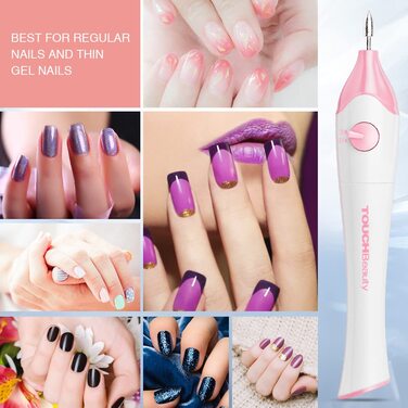 TOUCHBeauty Електричний фрезер для нігтів 5-в-1, бездротовий, манікюр/педикюр, UV LED сушарка, AG-1335C (Рожевий)