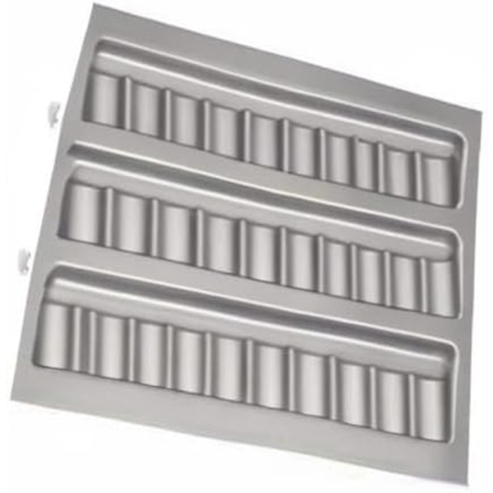 Органайзер для столових приборів Orga-Box сріблясто-сірий для шухляди 80 см (473,5 x 694 мм), сумісний з Nobilia (2012-2024) + вставка для спецій (60 см)