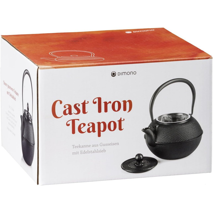 Asian cast iron teapot. Traditional iron teapot.