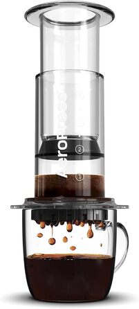 Прозора кавоварка AeroPress Clear 3-в-1: френч-прес, пуровер, еспресо – портативна міні-кавоварка для подорожей без гіркоти