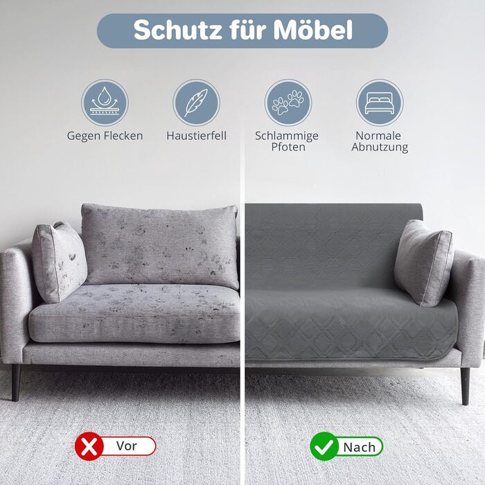 Водонепроникний килимок для собак Luvore, захист дивану та ліжка, 137x208 см