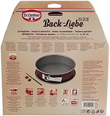 Форма для випічки Dr. Oetker Springform з антипригарним дном Back-Liebe Bicolor Ø26 см – ідеальна для тортів та пирогів з високим бортиком та антипригарним дном