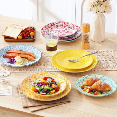 Набір посуду Vancasso Selene для 6 осіб, 24 елементи, пастелеве порцелянове покриття. Включає: 6 тарілок, 6 тарілок для десерту, 6 супових тарілок, 6 мисок. Підходить для мікрохвильової печі.