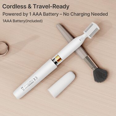 TOUCHBeauty AG-1658W: Професійний триммер для тіла та обличчя (білий) - для носа, брів, вух та обличчя