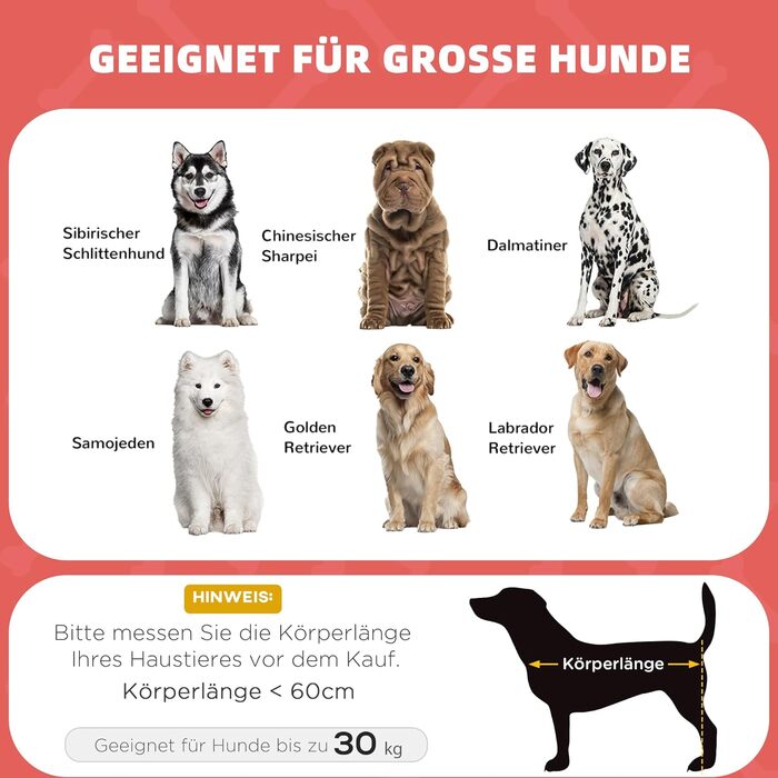 Лежанка для собак PawHut Outdoor, піднята лежанка з дихаючою сіткою, для малих та середніх собак, 91 x 69 x 29 см (Червоний)