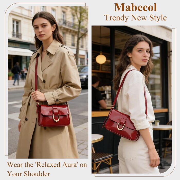 Сумка жіноча через плече з екошкіри червона: маленька сумка-шопер для повсякденного використання, роботи та відпочинку