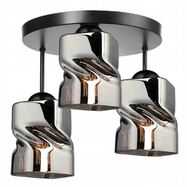 Підвісна люстра LEDLUX чорна, 3 точки освітлення, цоколь E27