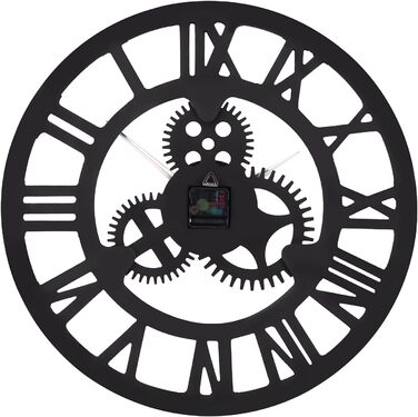 ACCSHINE Large Wall Clock No Ticking Noise Silent Roman Numeral Quartz Battery Operated Wall Clock Easy to Read for Living Room Kitchen Bedroom Office School (Gold, 58cm)