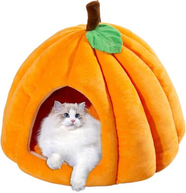 Кішка Будиночок-Печера для котів у формі гарбуза, теплий та м'який, для дому, (L)