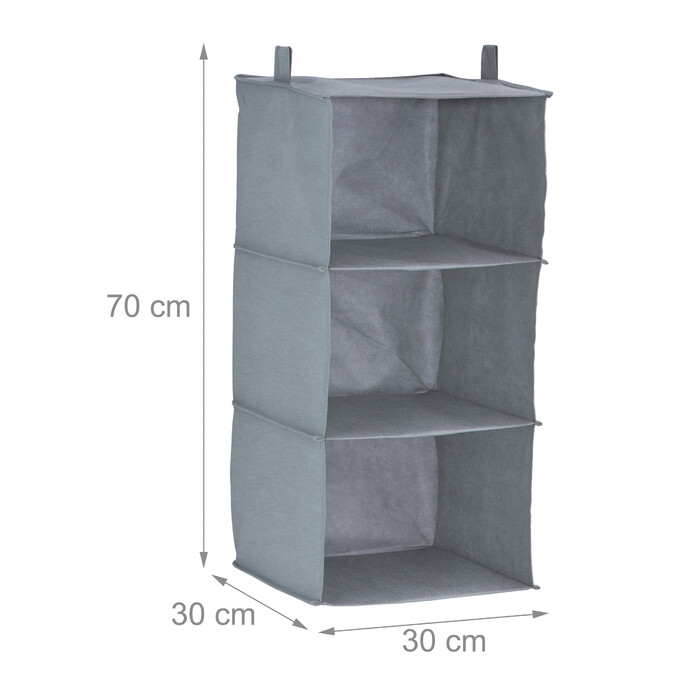 Relaxdays Hanging Shelf Closet, 3 Compartments