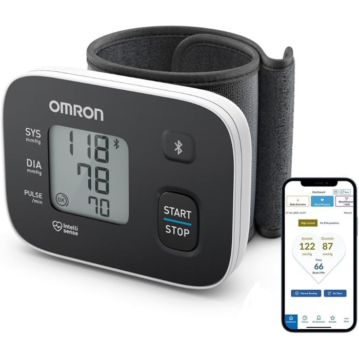 Тонометр Omron RS3 Intelli IT на зап'ястя з Bluetooth для дому та в дорогу
