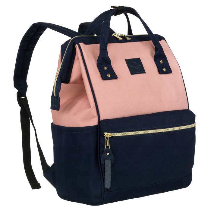Міський рюкзак Peterson PTN ALFA NAVY+PINK, рожевий
