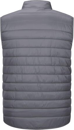 Стьобана жилетка для чоловіків 33000ft Outdoor з утеплювачем, гібридна спортивна жилетка з 5 кишенями, для походів та їзди на коні (Сірий, 4XL)