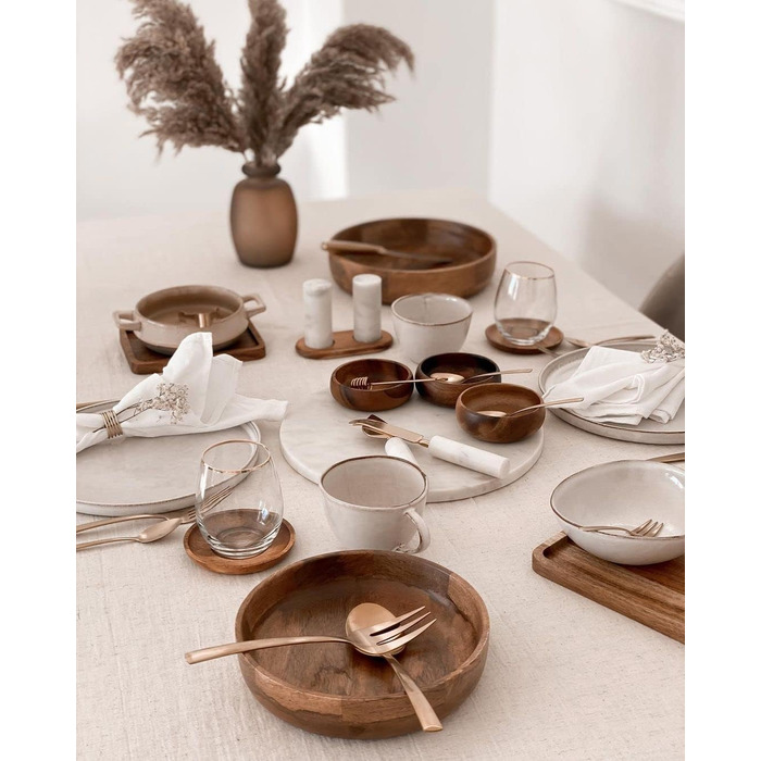 ECHTWERK Avelino Flatware Set, Bronze Edition, 20-Piece, Dinnerware Set for up to 4 People, 18/10 Stainless Steel, Matte Finish, High-Quality Cutlery Set, for Dining Table, Table Decoration for Weddings & Festive Tables