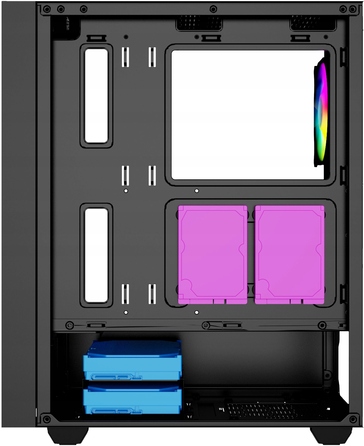 Ігровий корпус для ПК Gembird Fornax 4000 ARGB ATX Midi Tower, скло, чорний