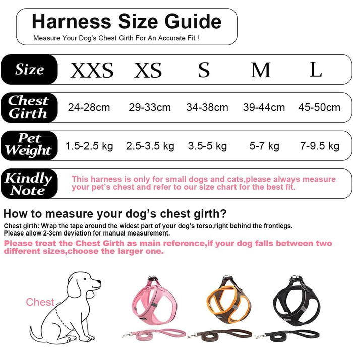 Нашийник для собак з повідком Anti-Pull, світловідбиваючий, для маленьких собак, кошенят, тварин (Червоний, S)