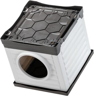 Клітка для собак та котів Ferplast PETVILLA 50 - вольєр для кроликів, зовнішній вольєр, міцний перероблений пластик, 38,5 x 43 x 38,5 см