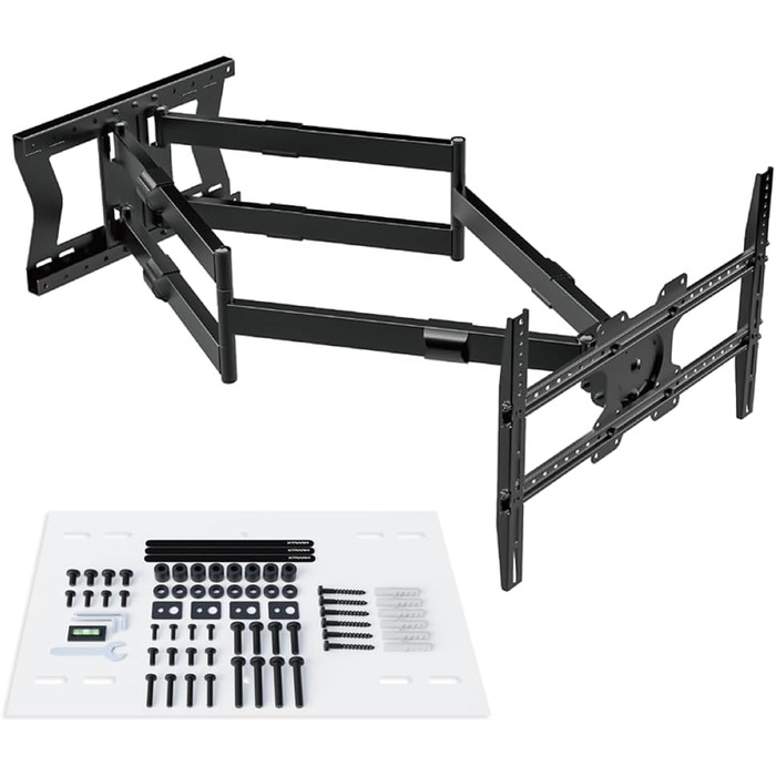 Настінний кріплення для телевізора XTRARM TiTon, 120 см, поворотне, 40 кг, VESA max. 400x400 мм, чорний