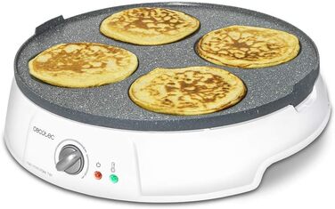 Електрична млинниця Cecotec Crepe Fun CrepeStone Twin 1200 Вт, антипригарна екоплита, реверсивна поверхня для млинців та оладок
