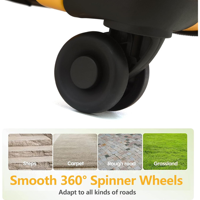 Набір валіз TydeCkare 20/28' (55x39x20/66x46x23 см), з відділенням для ноутбука, TSA-замок, ABS+PC, помаранчевий