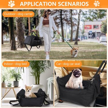 Зручний автокрісло для собак, неслизьке, 2-в-1, з кріпленням, знімний килимок