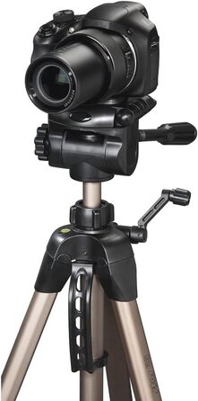 Легкий штатив-тринога Hama Star 05 106-3D з 3-позиційною головкою, розширюваний (66-166 см), колір шампань