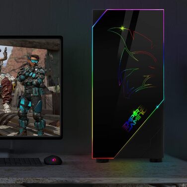 Корпус для ПК EMPIRE GAMING Spartan ARGB: середній ATX-корпус з LED підсвічуванням та скляною панеллю