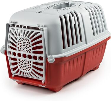 Транспортна переноска для собак Lionto, 55x36x36 см, з ручкою, для собак та котів до 15 кг, синій колір