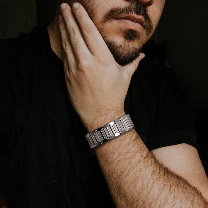 Браслет магнітний чоловічий JEROOT з титану, енергетичний, для чоловіків