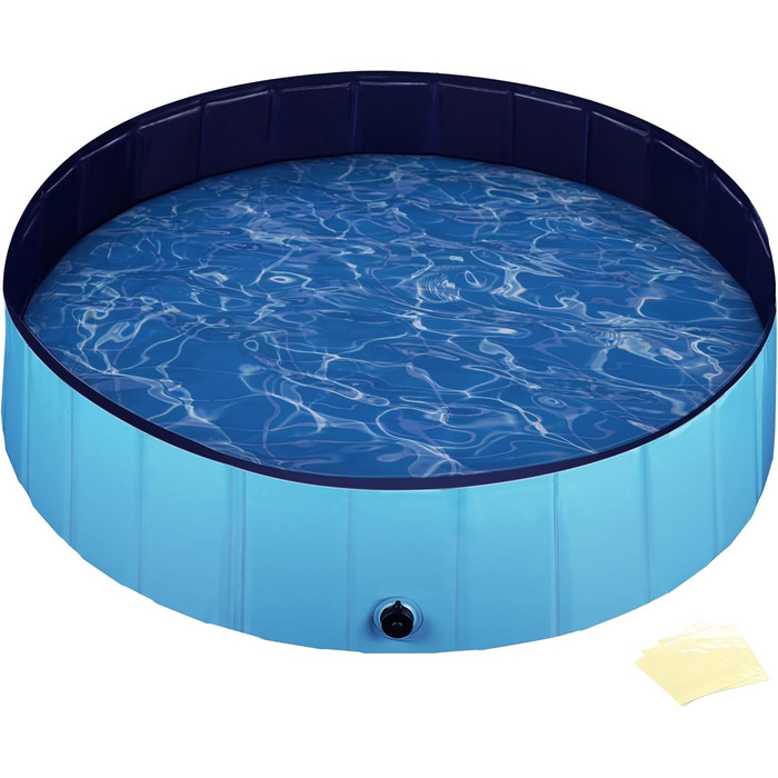 Басейн для собак Fudajo 100x30 см, неслизький, з ПВХ, складаний, з посиленими краями