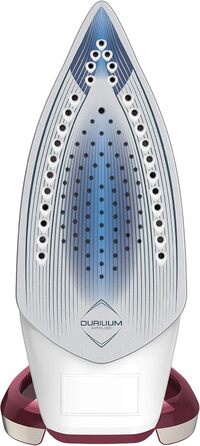 Праска Tefal Ultragliss Plus FV6810, 2800 Вт, паровий удар 250 г/хв, постійна подача пари 50 г/хв, стійка до подряпин підошва, режим Eco, червоно-біла