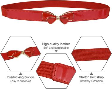 Жіночі тонкі ремінні EAONE 5 шт. в наборі, еластичні ремінні для суконь, великі розміри, кольори: золото, чорний, білий, червоний, темно-синій