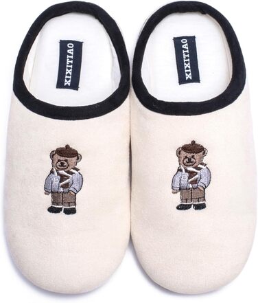 Жіночі халапи з бавовни з закритим носком - Зручна антиковзка підошва, дихаючі для дому (Білий, 34.5 EU)