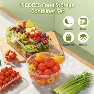 Набір контейнерів для зберігання продуктів 40 шт. з кришкою, набір для кухні, герметичні контейнери для їжі, Meal Prep Box
