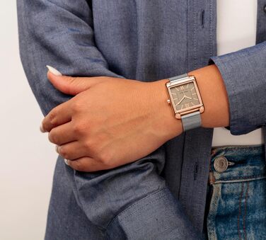 Жіночий годинник Nine West з металевим плетенням (Mesh Bracelet) у кольорах срібло та рожеве золото