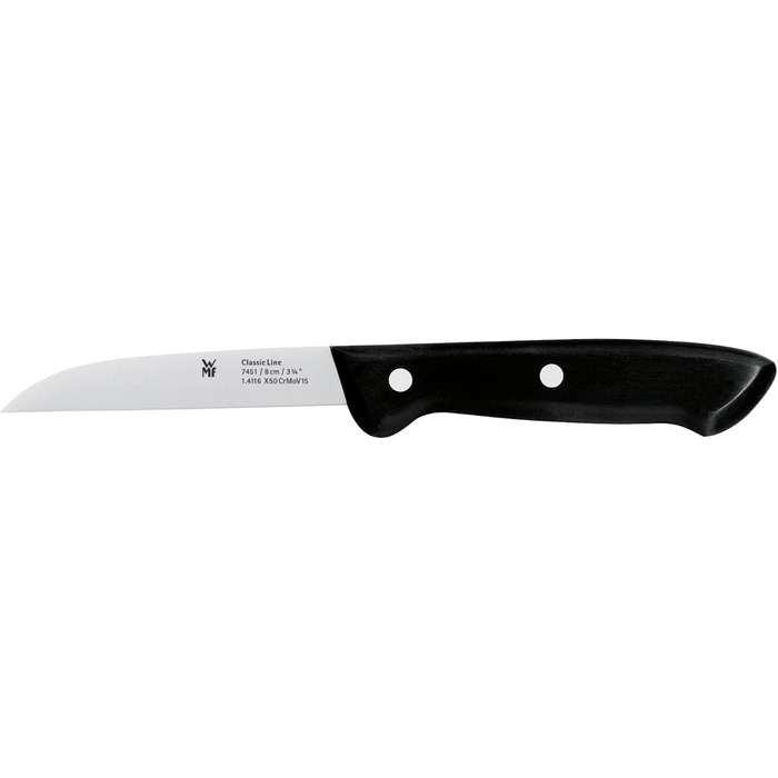 WMF Classic Line 7-Piece Knife Block Set with Knives - Stainless Steel Blades, Sharpening Steel, and Beechwood Block
