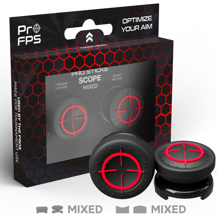ProFPS Thumbstick Extensions: PS5 Accessories & PS4 Accessories - Controller Sticks for Aimbot Accuracy - Optimal Playstation Accessories & PS5 Accessories for Esports (Scope - Mixed Set)