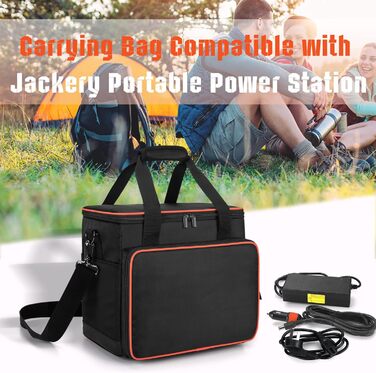 Trunab Generator Bag, Three Sizes, Compatible with Jackery Explorer 160/240/300/500/1000 & ALLPOWERS S300/R600/R700, Carry Case for Portable Power Station with Pockets for Charging Cables and Accessories