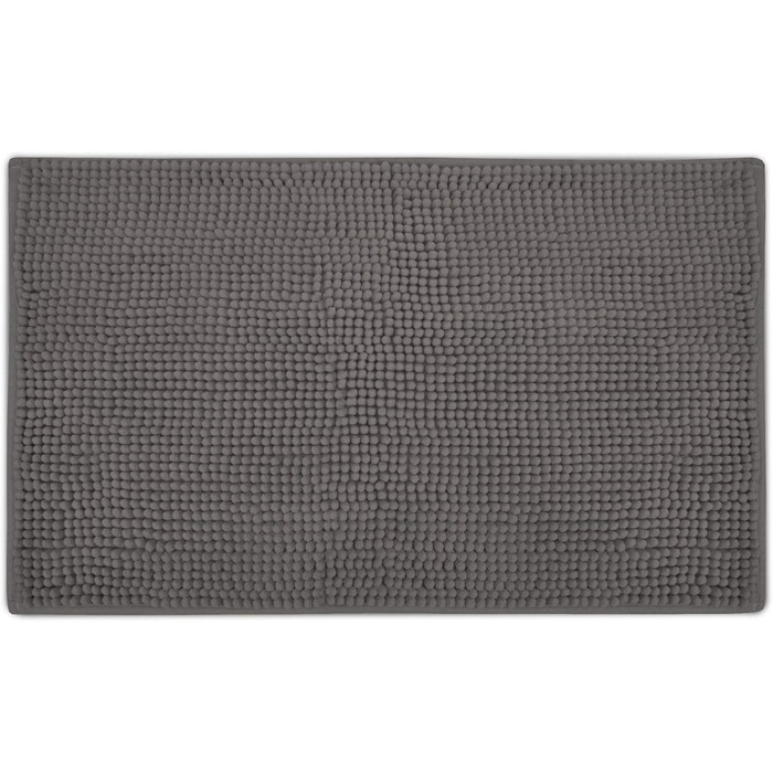 Килимок для ванної кімнати Beautissu BeauMare WR 50x80 см, антрацит, антиковзаючий, з плюшу