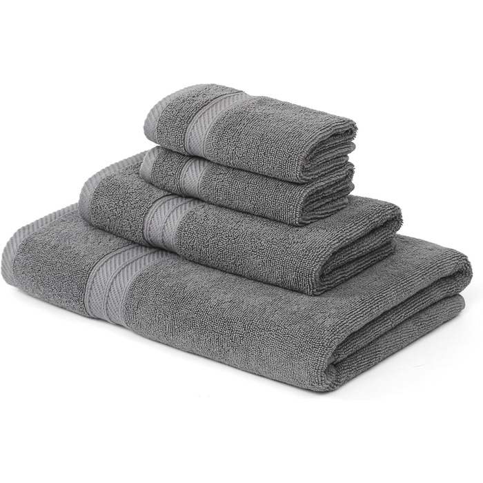 Набір рушників Modern Threads Trefoil Filigranes (6 шт.) з двобортів'яним дзеркальним жаккардом, 100% бавовна, преміум-якість