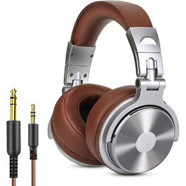 OneOdio Pro30 навушники DJ, студійні, для піаніно та гітари, закриті, з басовим звучанням, Share-Port, 2 роз'єми 3.5mm, сірі
