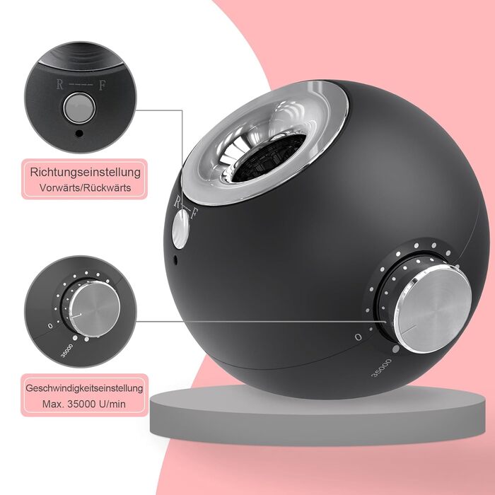 Електричний набір для манікюру та педикюру Delanie з фрезером 35000 об/хв (6 в 1) для гелю, полігелю, акрилу - сірий