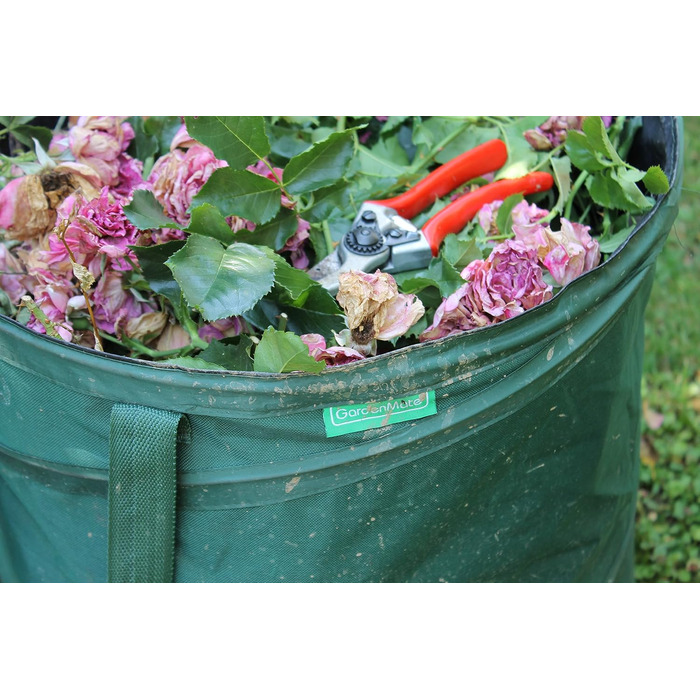 Садовий мішок GardenMate 160 л, саморозкладний, поліестер 600D, для збору листя та сміття