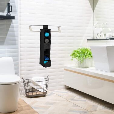 Органайзер для шафи Relaxdays з тканини, 6 відділень, 2 шухляди, 82x30x14,5 см, антрацит