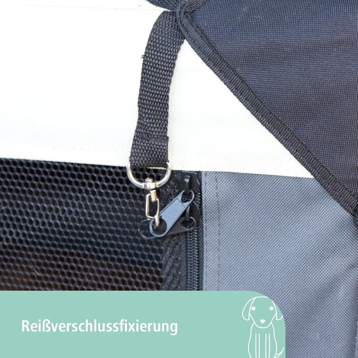 Переносна переноска для тварин Kerbl Journey, 81x58x58 см, сірий/бежевий колір