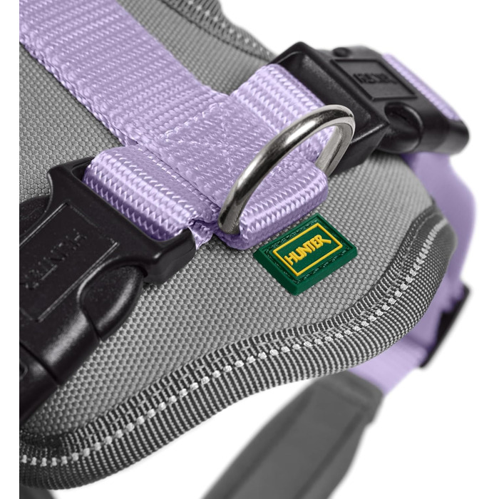 Нашийник для собак HUNTER Neopren, розмір L, лавандово-сірий, з неопрену, світловідбиваючий, комфортний