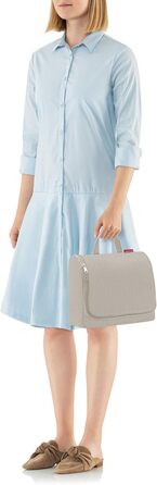 Сумка-органайзер для ванної Reisenthel Toiletbag XL Herringbone Sand з гачком, водовідштовхувальне покриття