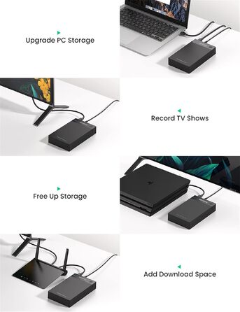 Зовнішній корпус для HDD UGREEN USB 3.0 UASP 3.5 дюймів, кейс для жорсткого диска (набір 2 шт.)